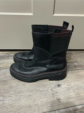 Timberland Women's Malynn Waterproof Side-Zip Mid Boots in black